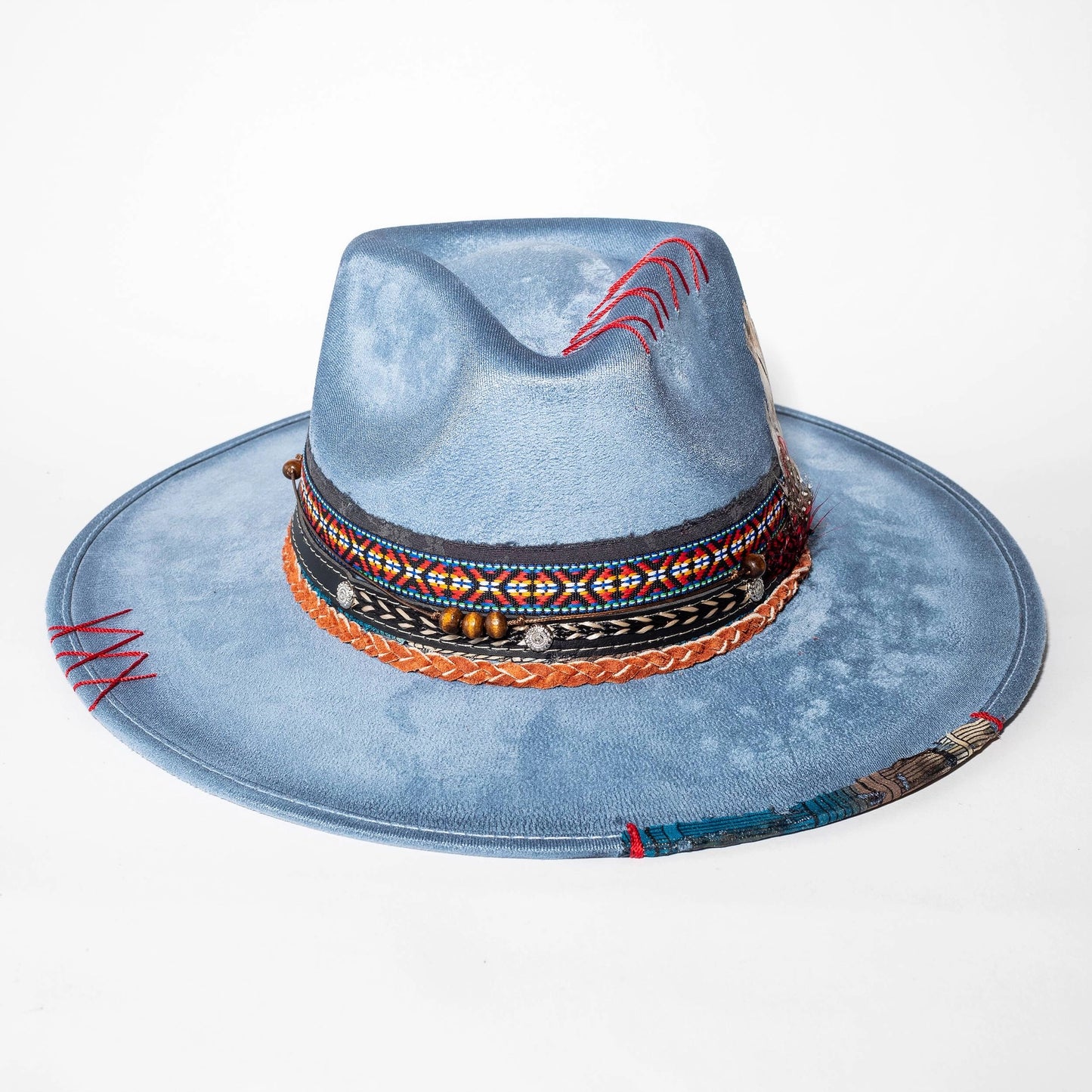 Top Quality Vegan Suede Hat - Coachella Cowgirl Denim