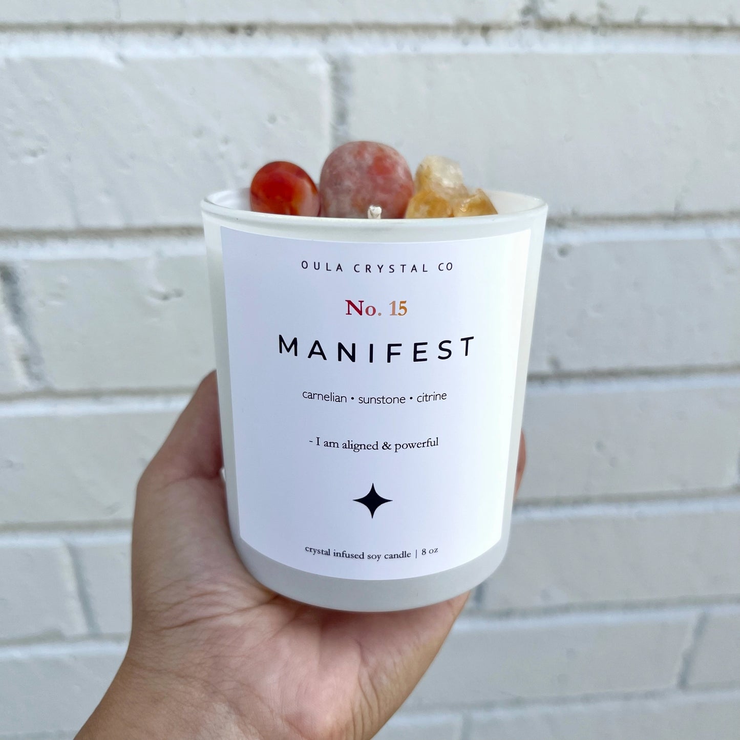 Manifest- Crystal Infused Soy Candle