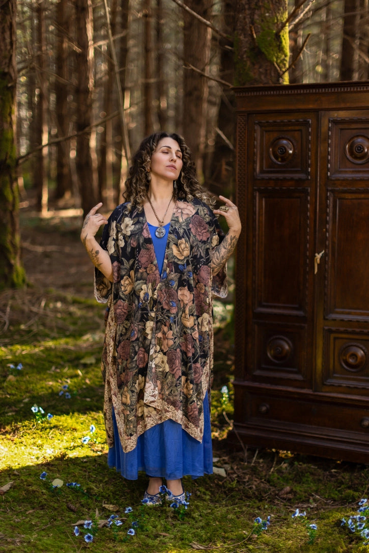 Lionheart Bohemian Goddess Starduster Kimono with Botanicals - Pre Order - Ships in March 2026