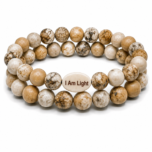 I Am Light Gemstone Bracelet Set