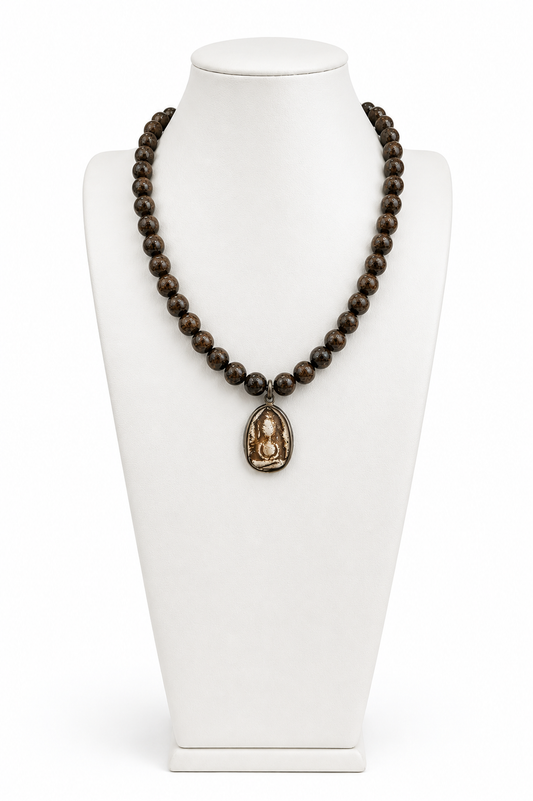 Boho Buddha Rustic Gemstone Pendant Necklace — Bliss by Cori Boutique