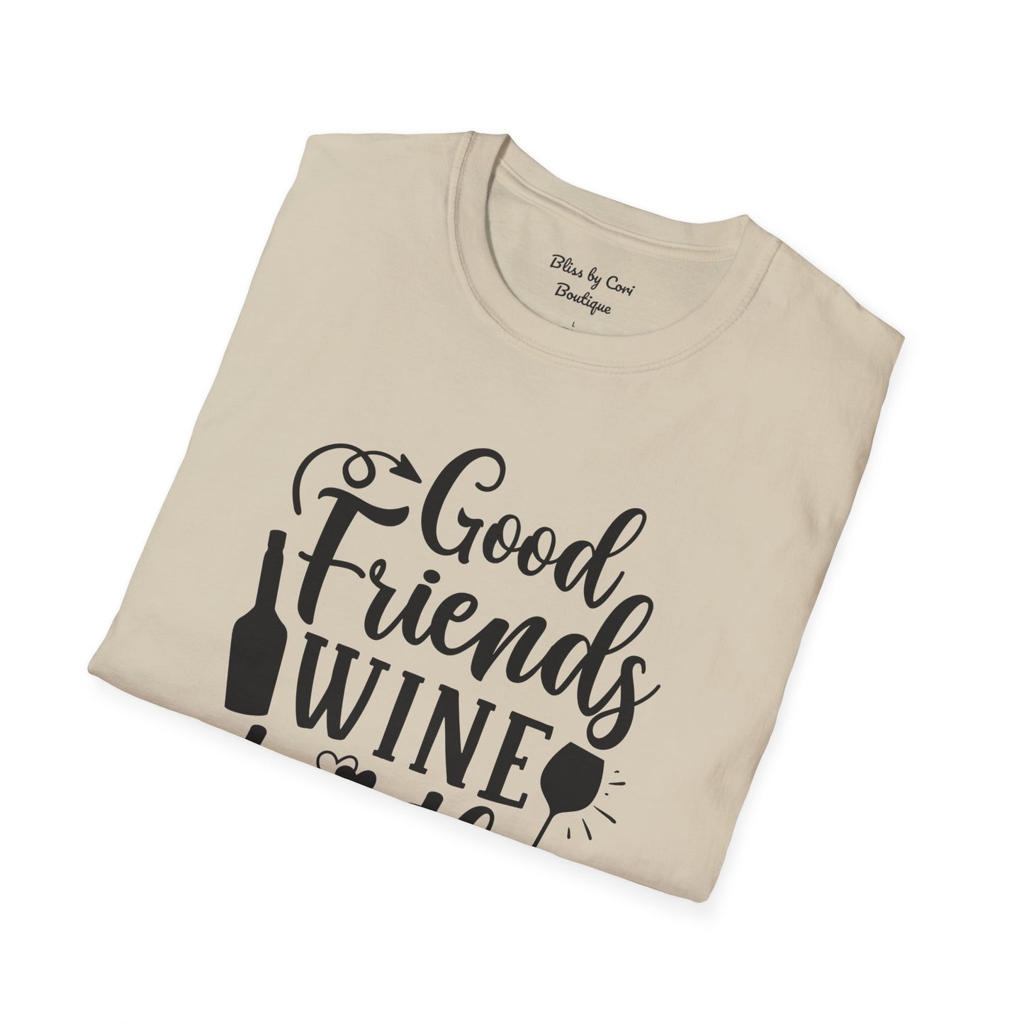 Good Friends Wine Together Softstyle T-Shirt Available In 14 Colors