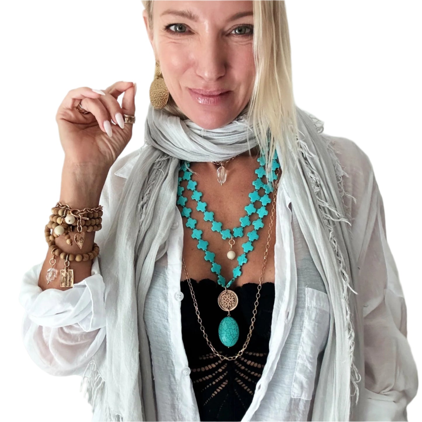 Be the Light Compass Fusion Mantra Layering Bundle Necklace