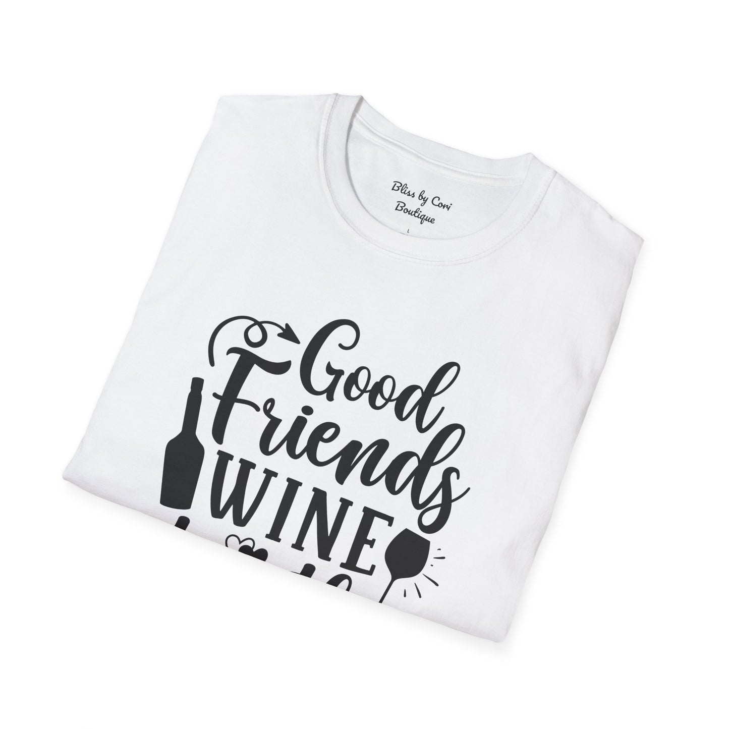 Good Friends Wine Together Softstyle T-Shirt Available In 14 Colors