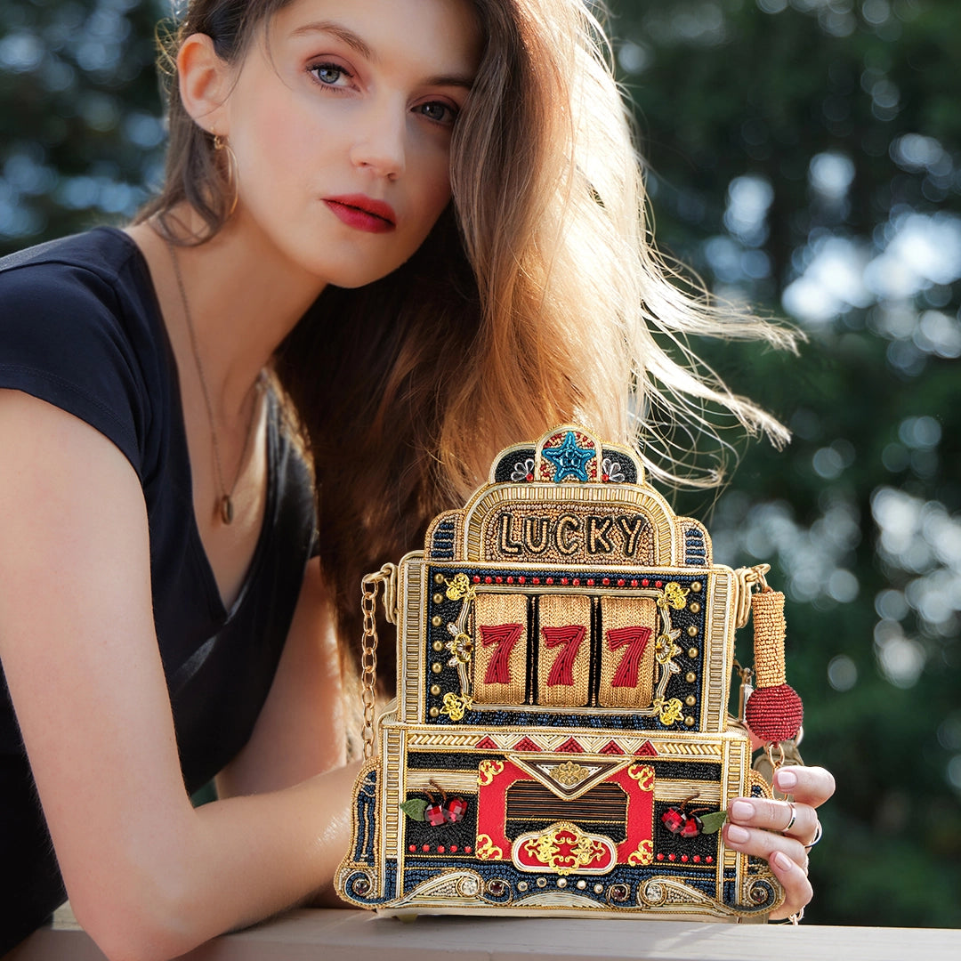 Mary Frances - Lucky 7 Beaded and Embellished Slot Machine Handbag