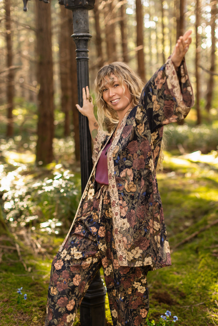 Lionheart Matinée Duster w/ Florals & Narnia Inspired Print - Pre Order - Ships in March 2026