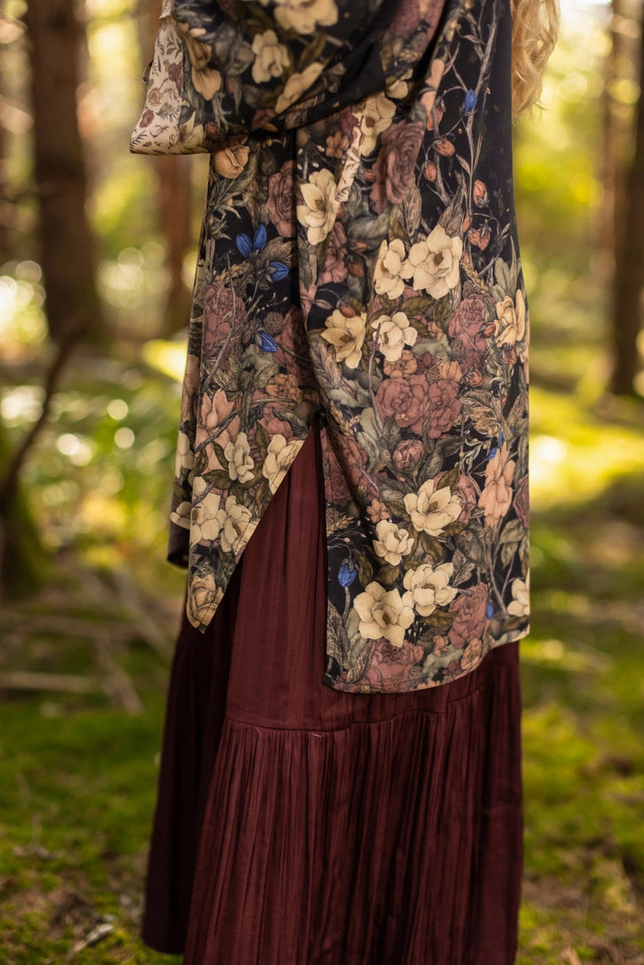 Lionheart Matinée Duster w/ Florals & Narnia Inspired Print - Pre Order - Ships in March 2026
