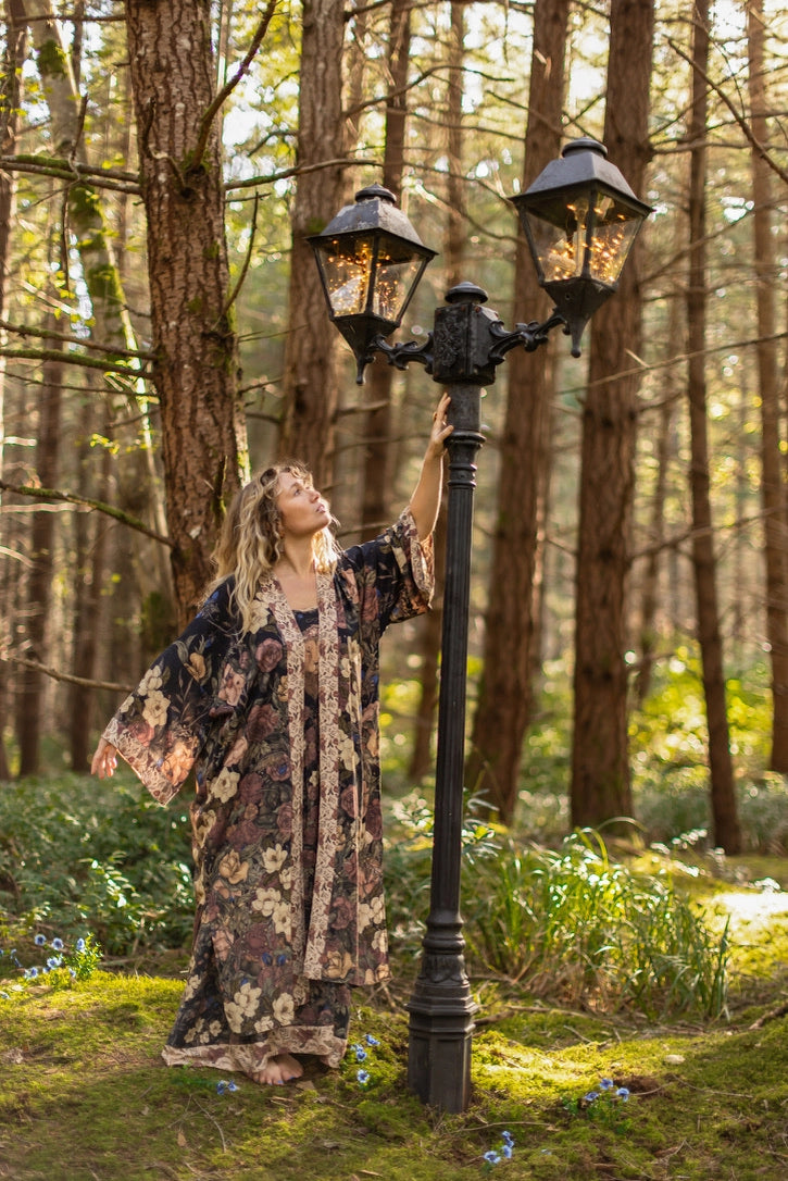 Lionheart Opera Duster w/ Botanicals & Narnia Inspired Print - Pre Order - Ships in March 2026