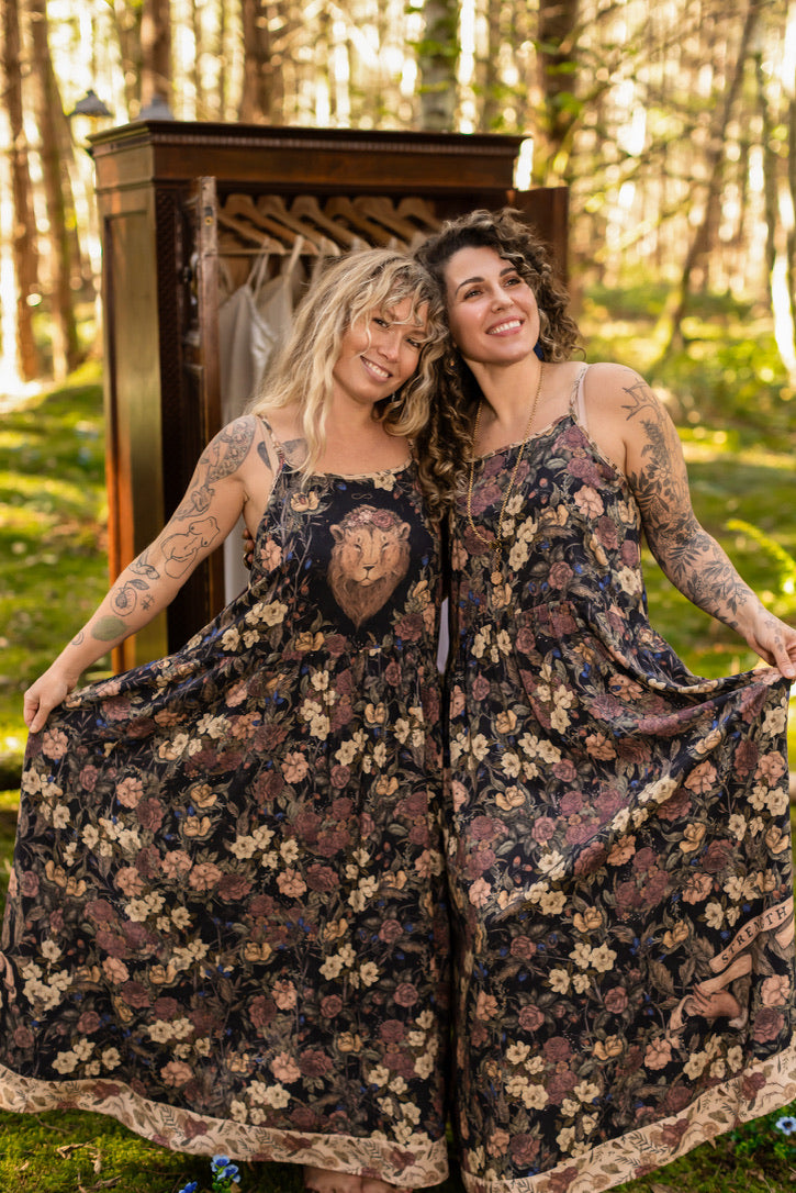 Lionheart Bohéme Slip Dress w/ Botanicals & Narnia Print Pre-Order Ships March 2026