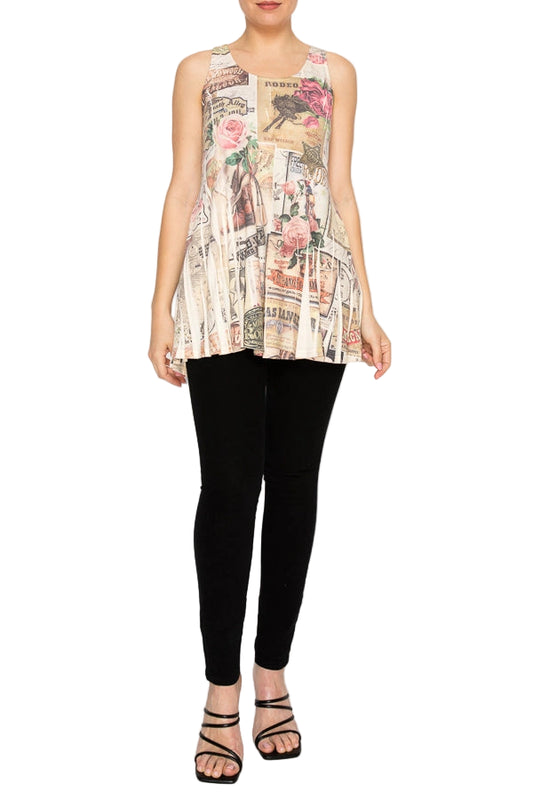 Rose West Soft Flowy Tunic Tank with Hidden Pockets - Ships Late September