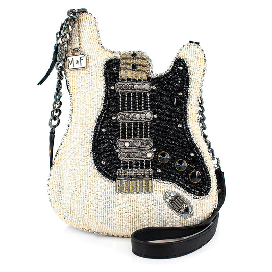 Mary Frances - Fend For Yourself Beaded Guitar Crossbody Handbag