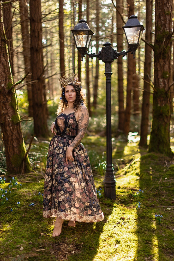 Lionheart Bohéme Slip Dress w/ Botanicals & Narnia Print Pre-Order Ships March 2026