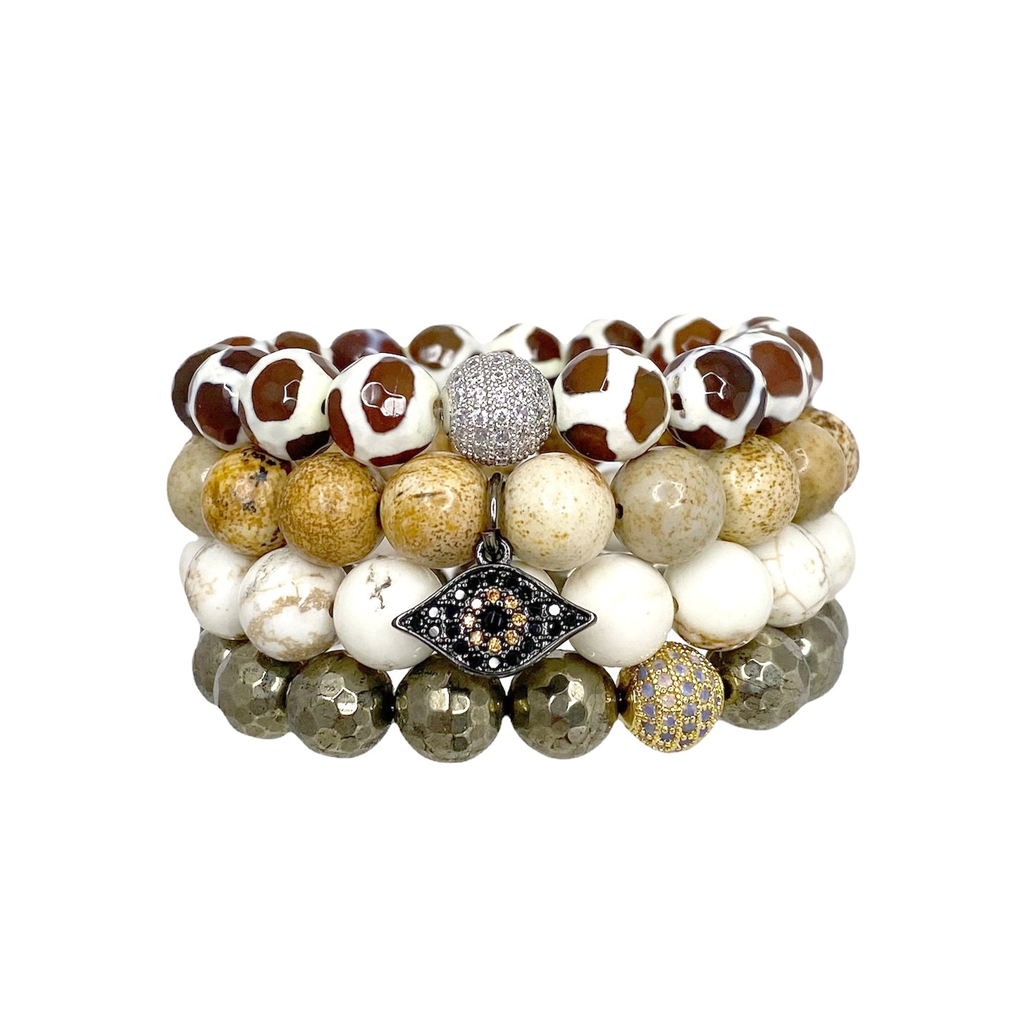 Evil Eye Protection Bracelet Stack