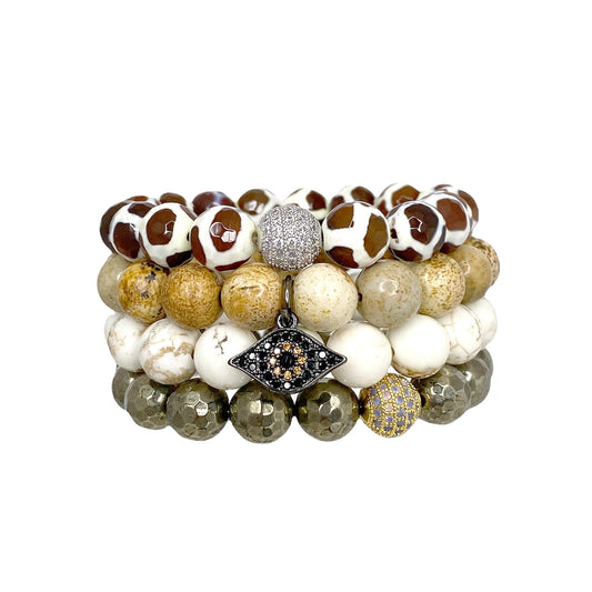 Evil Eye Protection Bracelet Stack