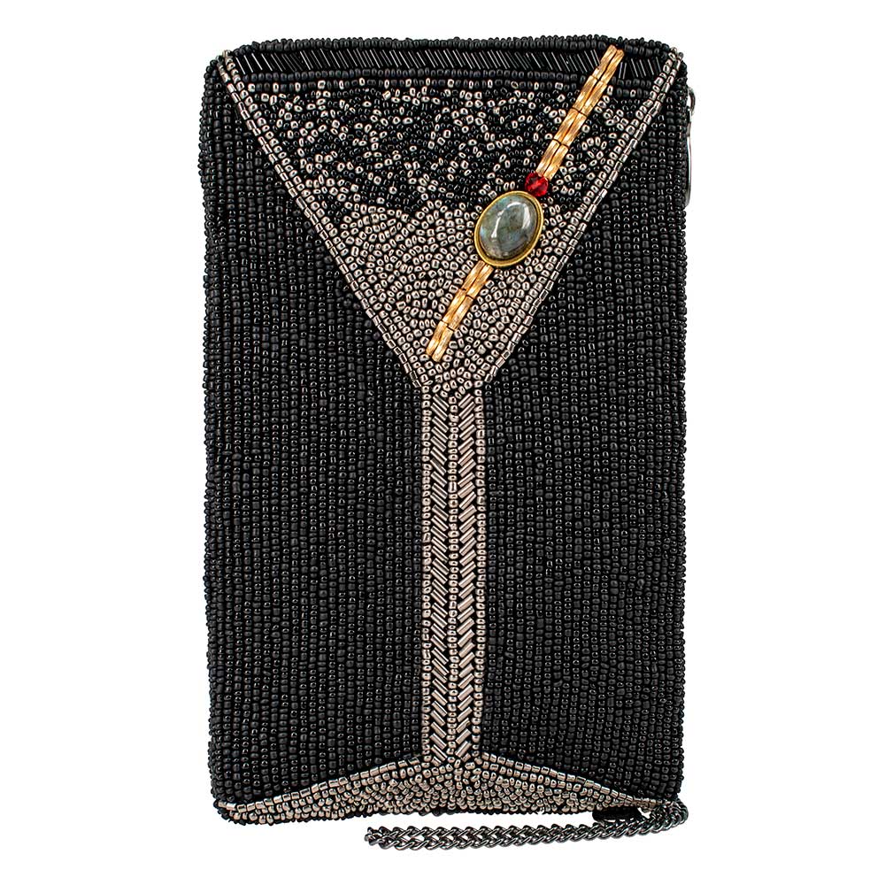 Mary Frances - Make It Dirty Beaded Martini Glass Crossbody Phone Bag