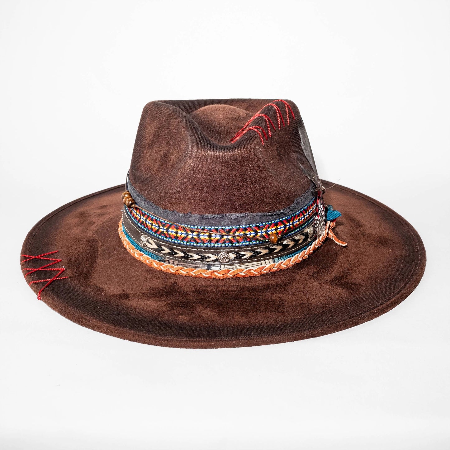 Top Quality Vegan Suede Hat - Coachella Cowgirl Brown