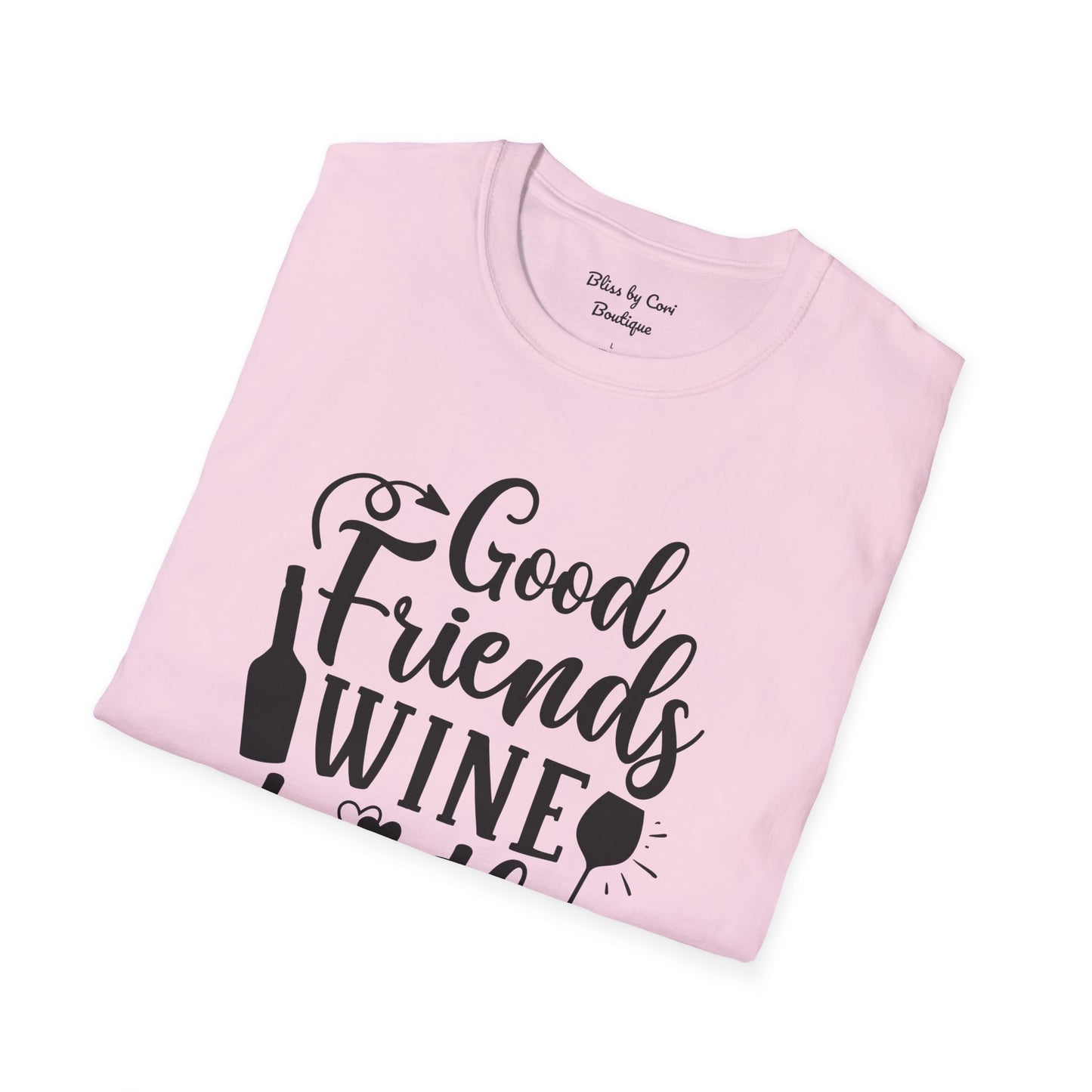 Good Friends Wine Together Softstyle T-Shirt Available In 14 Colors