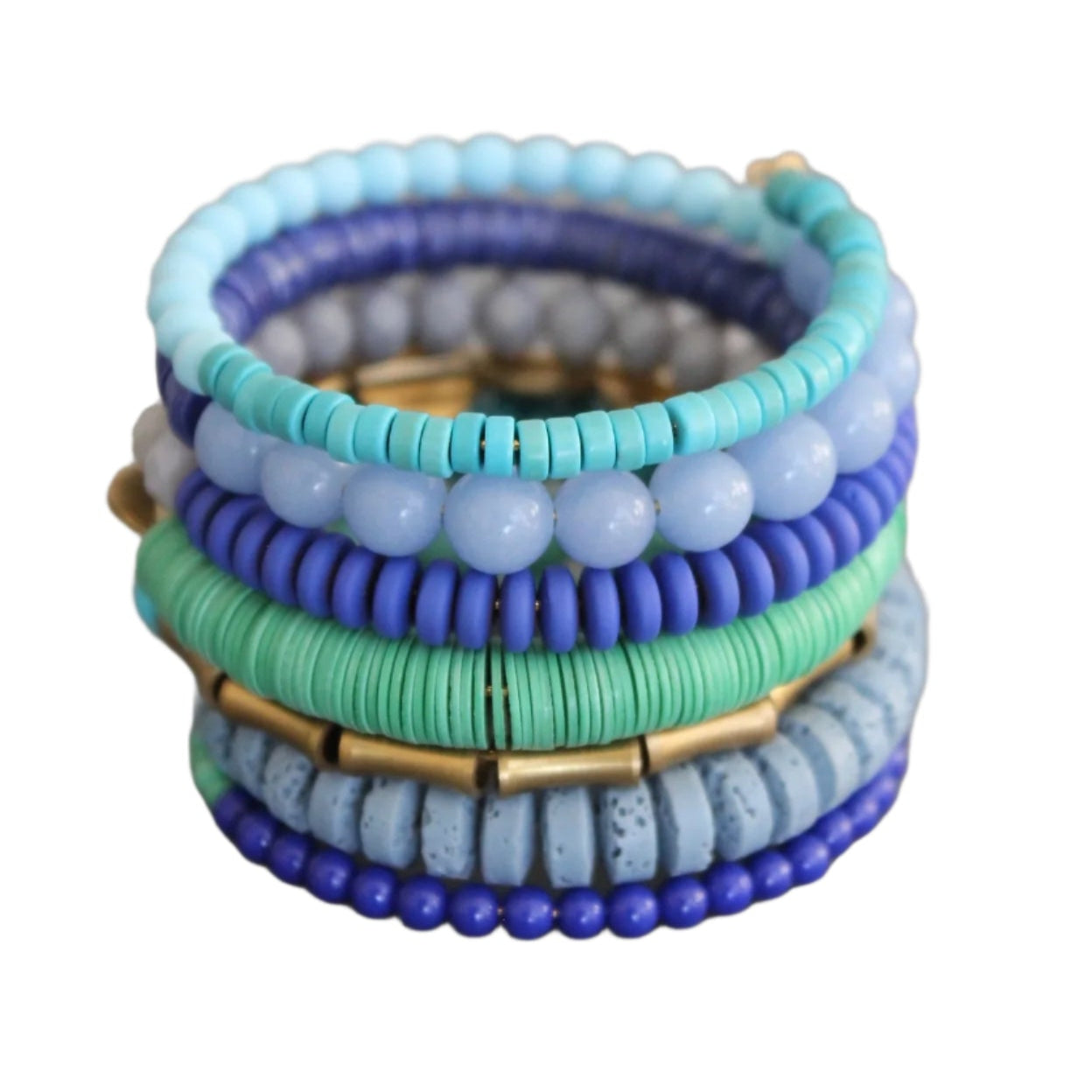 Turquoise and Cobalt Wrap Bracelet