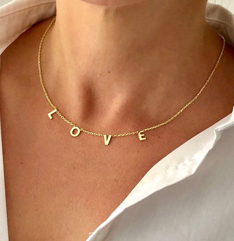 LOVE Necklace - Available in 14kt Gold Vermeil, Rose Gold And Sterling Silver