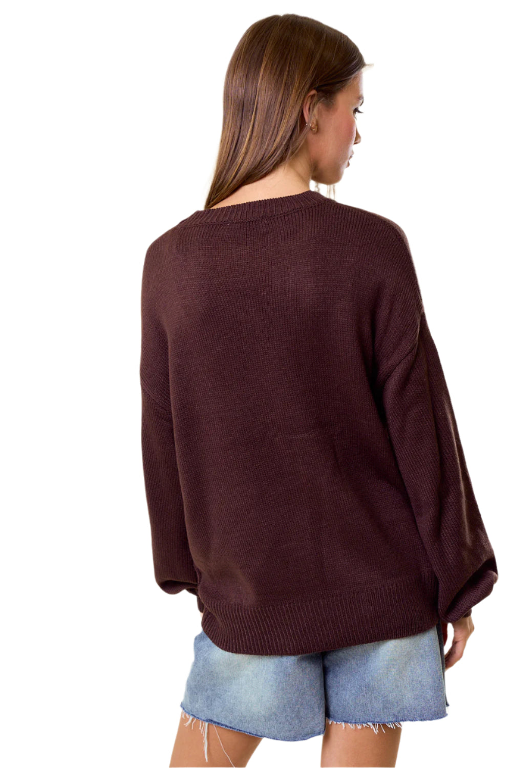 Snatched Letter Embroidered Sweater