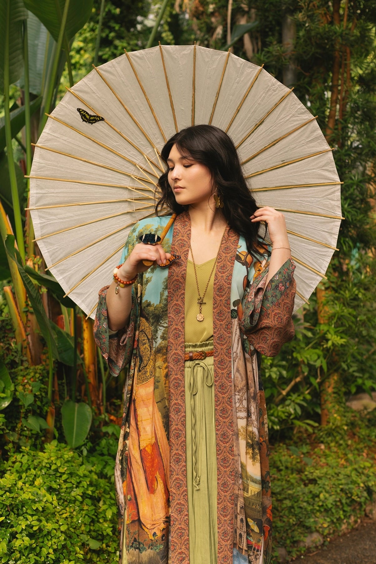 Market of Stars - Secret Garden Long Duster Bamboo Kimono (Pre-Order - Will Ship Middle of July)