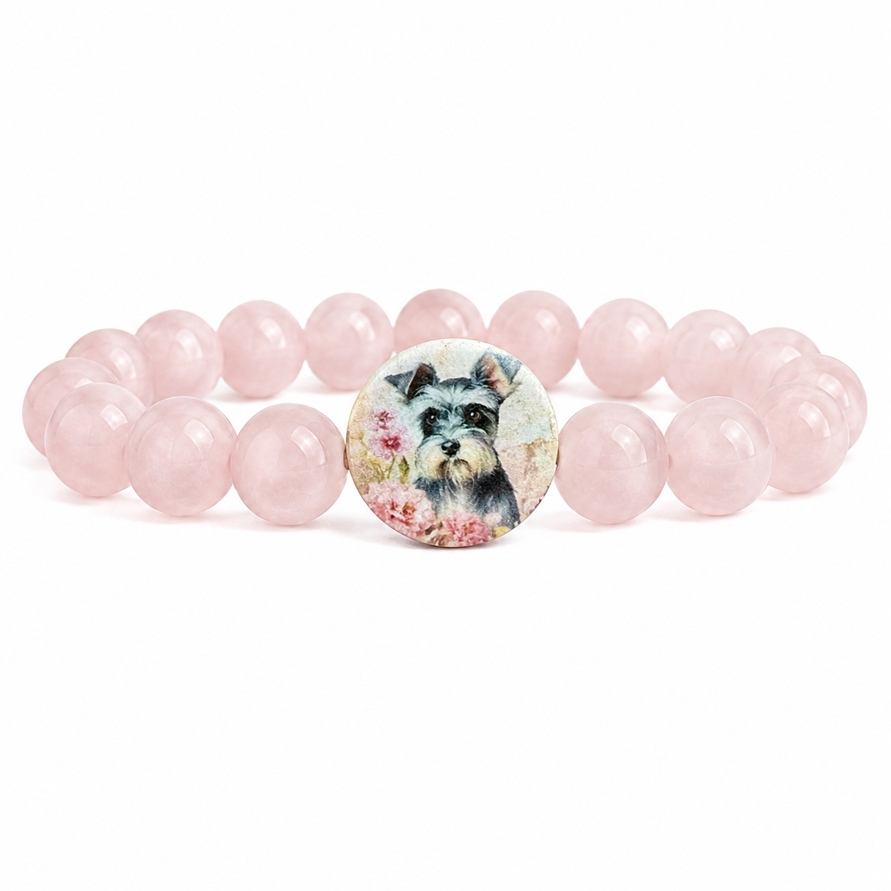 Schnauzer Love Gemstone Bracelet