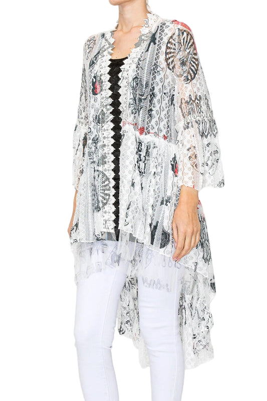Rock and Roll Bohemian Hi Low Cardigan - Ships Late September