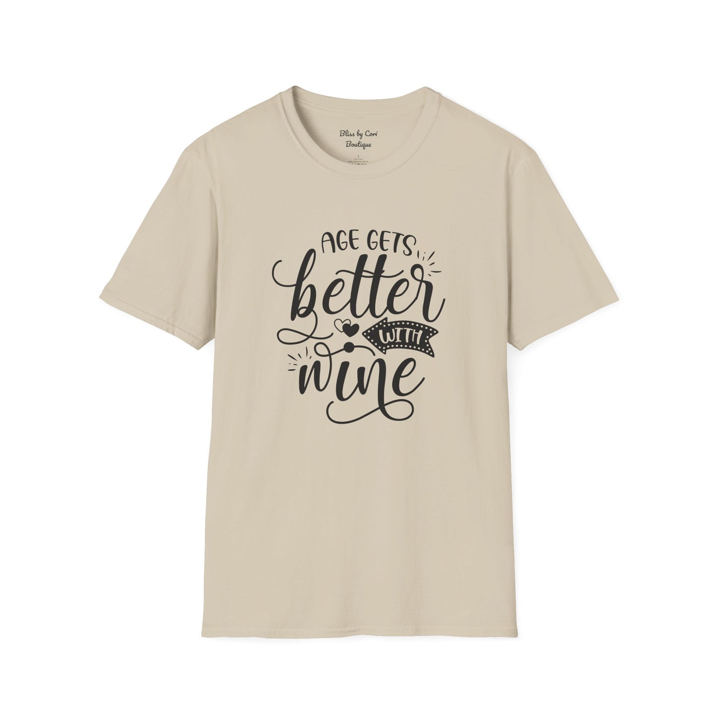 Age gets Better With Wine Softstyle T-Shirt Available In 14 Colors