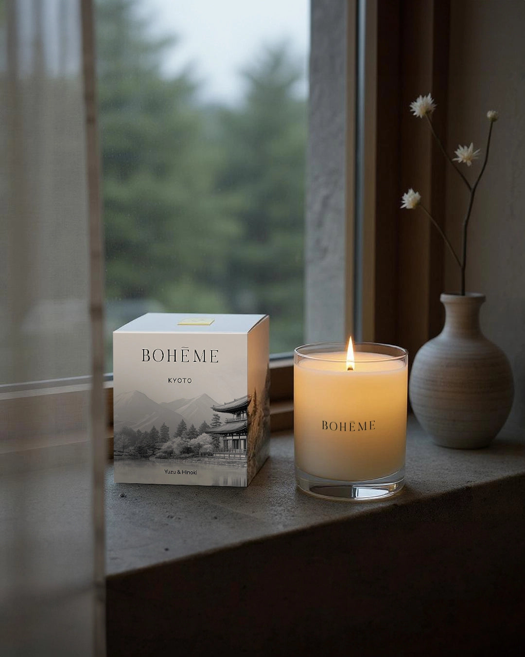 Boħeme Fragrance Collection - Kyoto Candle – Yuzu, Hinoki & Cherry Blossom