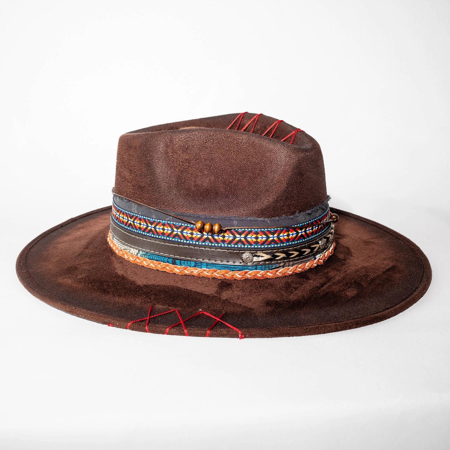 Top Quality Vegan Suede Hat - Coachella Cowgirl Brown