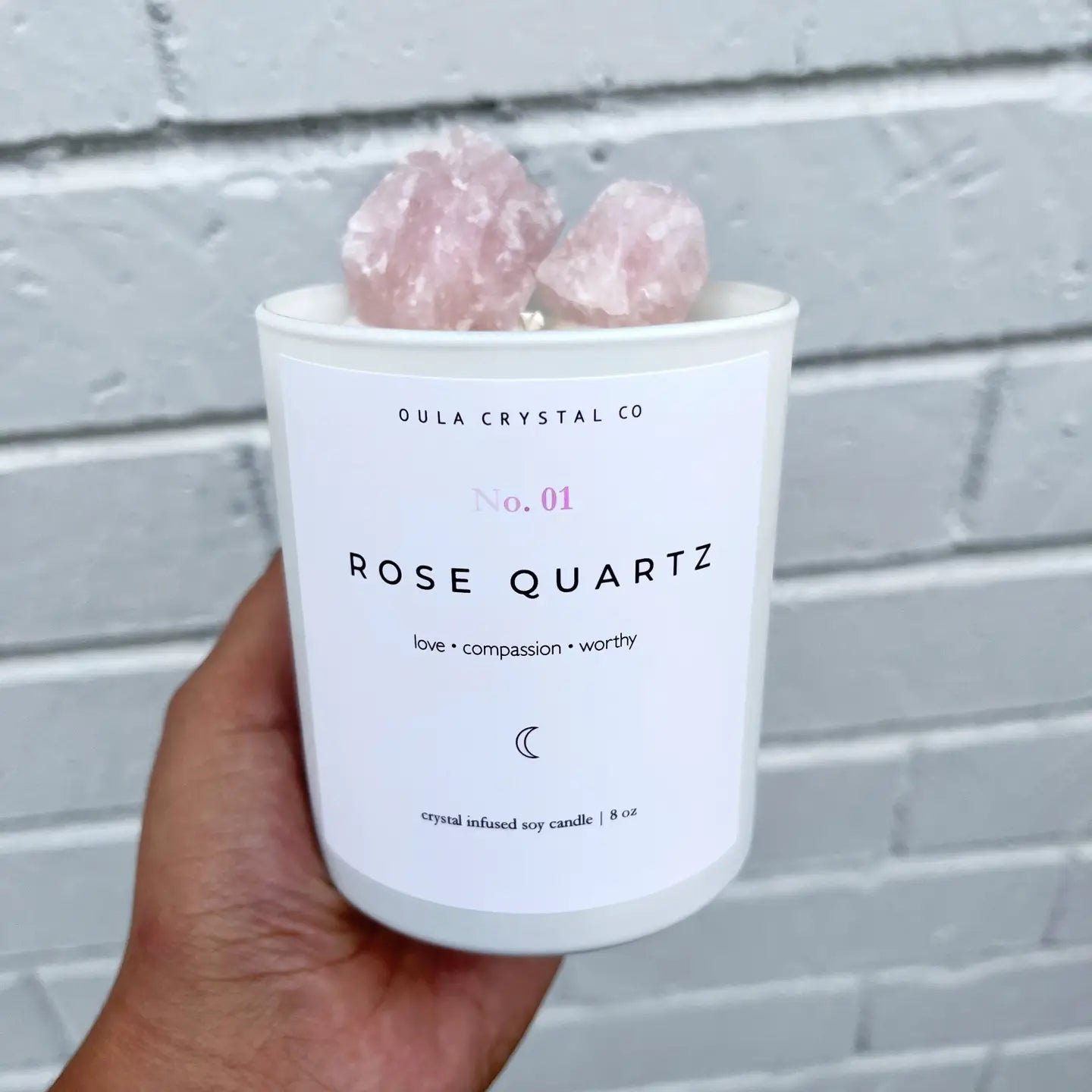 Rose Quartz - Crystal Infused Soy Candle