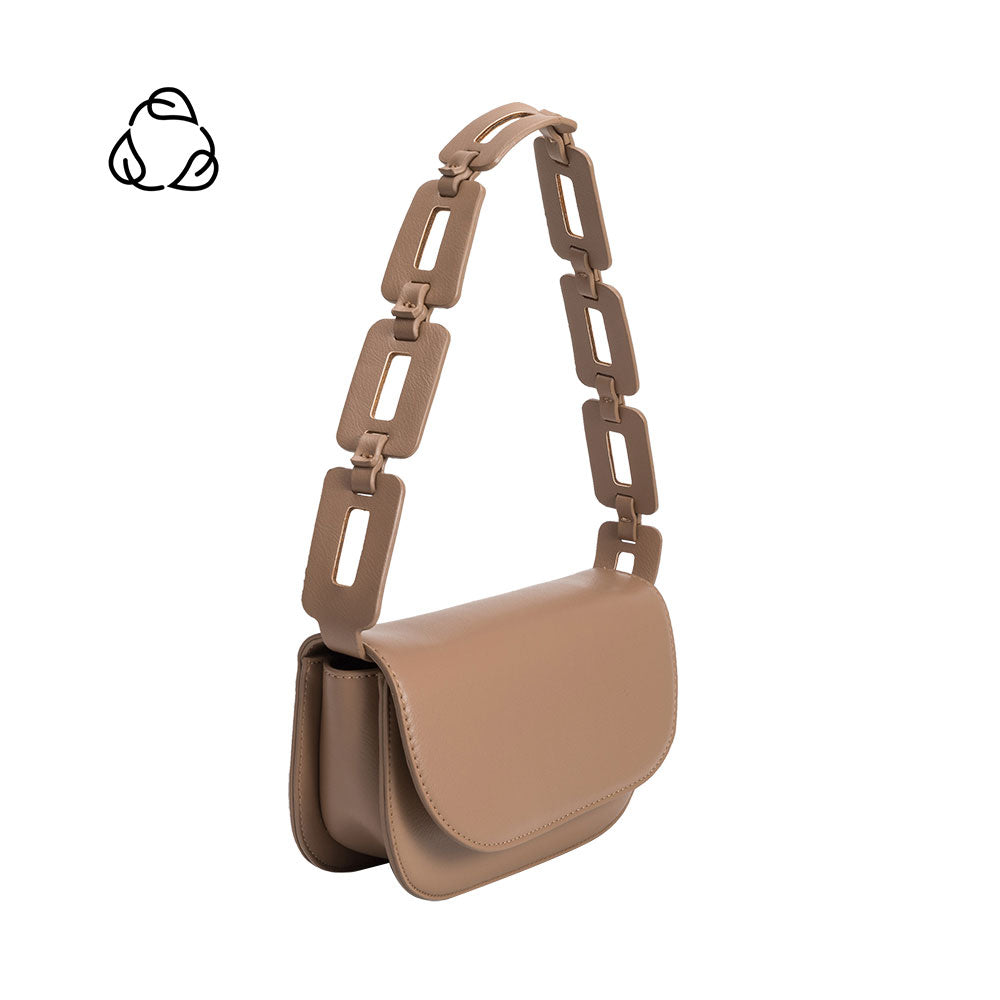 Melie Bianco Inez Taupe Recycled Vegan Shoulder Bag Pre-Order