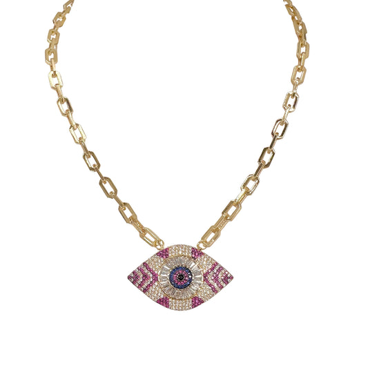 Patricia's Paperclip Eye Necklace