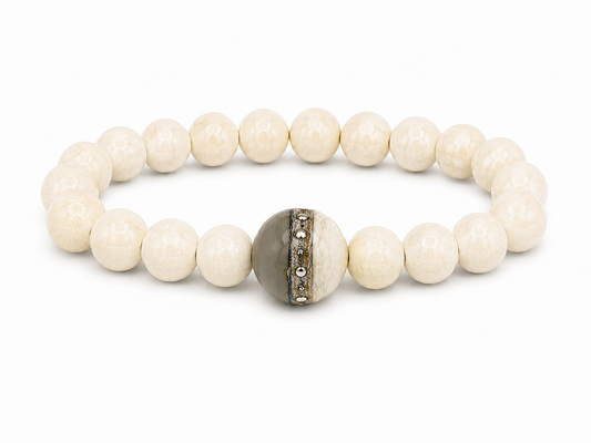 Fossil Jasper Gemstone Bracelet