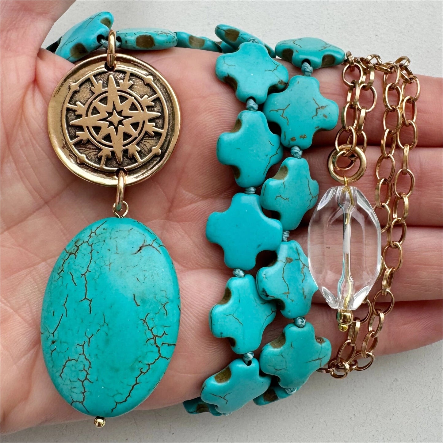 Be the Light Compass Fusion Mantra Layering Bundle Necklace