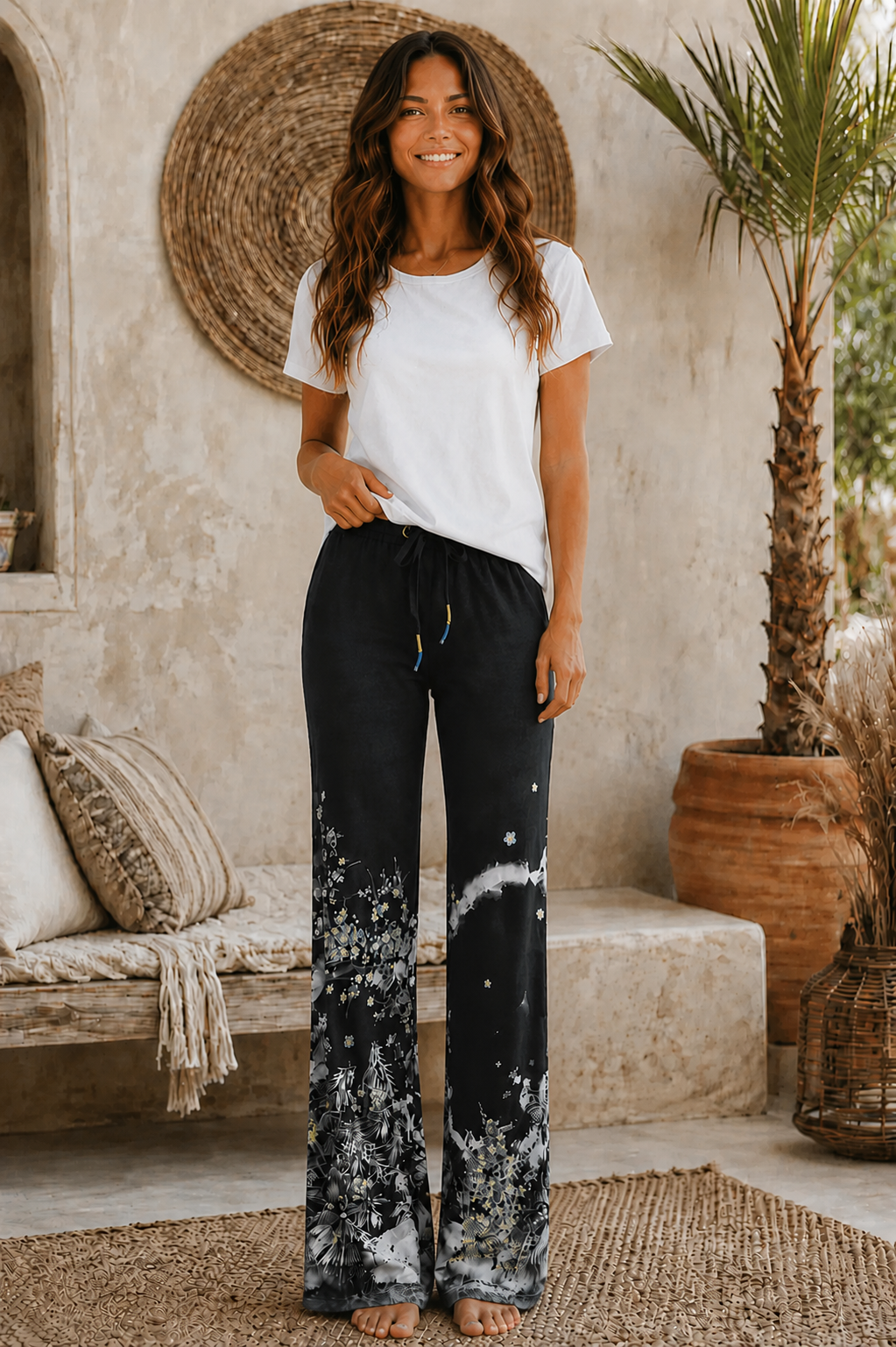 Paparazzi by Biz - Stretch FT Bamboo Print Lounge Pant