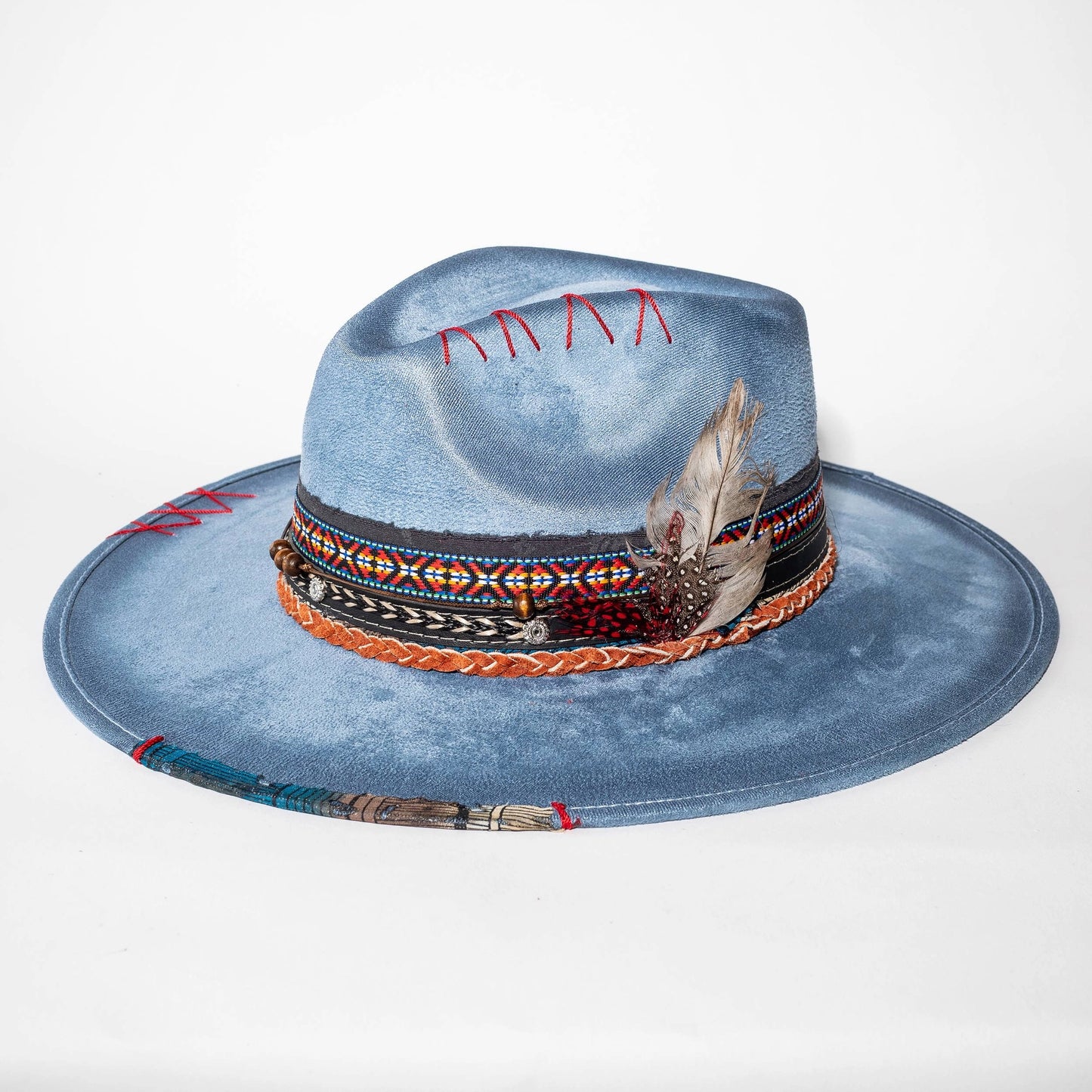 Top Quality Vegan Suede Hat - Coachella Cowgirl Denim