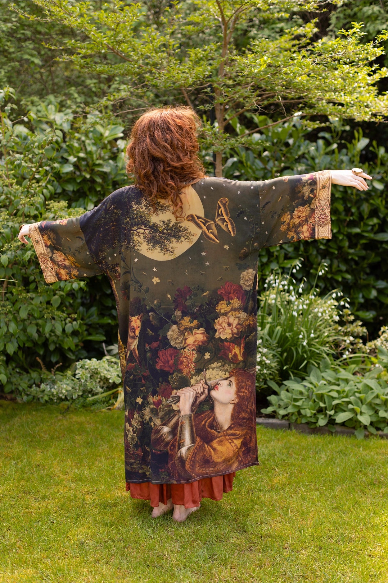 The Messenger Opera Duster Robe w/ Joan of Arc & Florals - Pre-Order Ships In September