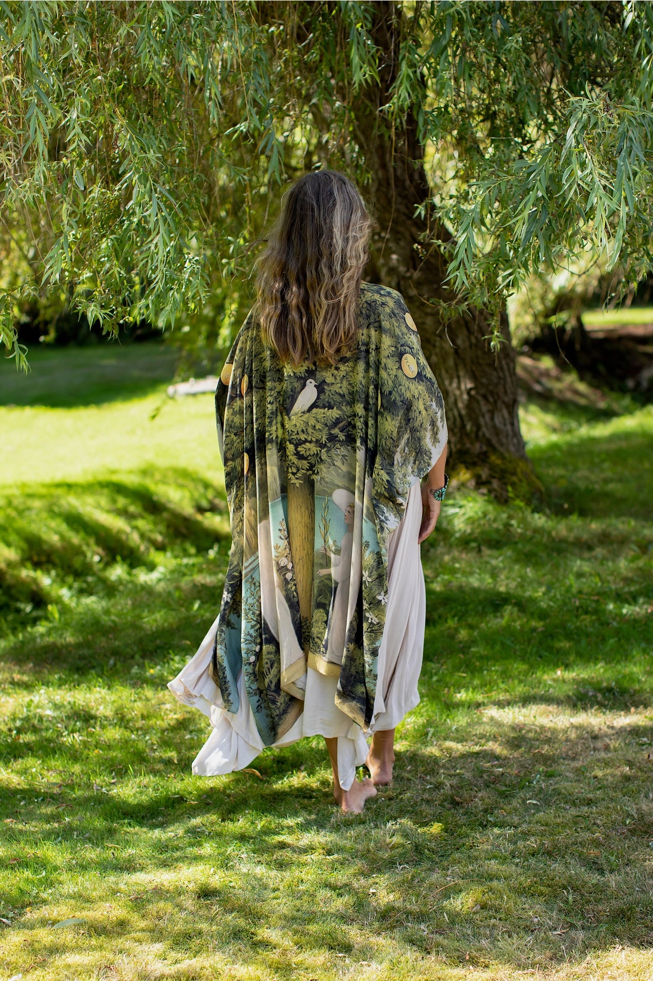 Tree of Life Starduster Bamboo Bohemian Kimono