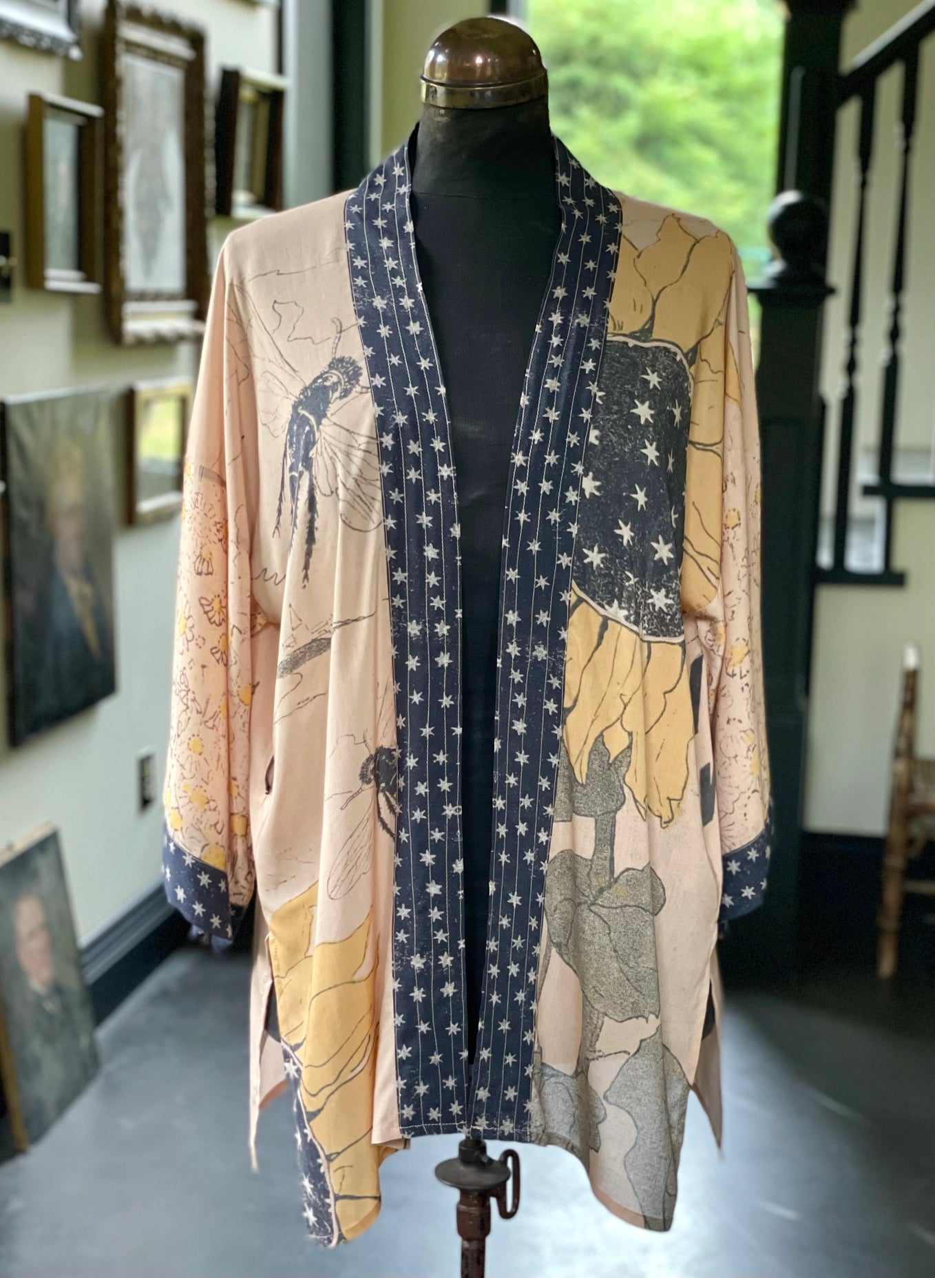 Market Of Stars Milk & Honey Bamboo Bohemian Kimono Cardigan with Belt