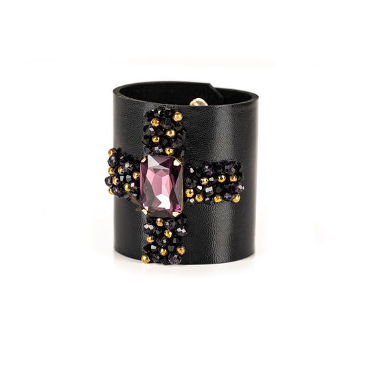 The Defiant Crux Leather Cuff Bracelet