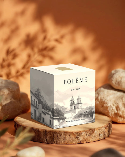 Boħeme Fragrance Collection - Oaxaca Luxury Candle – White Oak, Amber & Vanilla