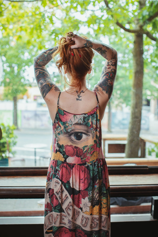 Friendship Love & Truth Bohéme Long Maxi Slip Dress Pre-Order Sips September 2025