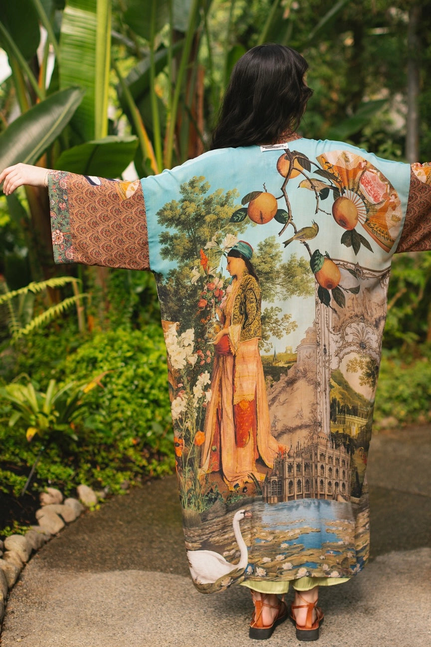 Market of Stars - Secret Garden Long Duster Bamboo Kimono (Pre-Order - Will Ship Middle of July)