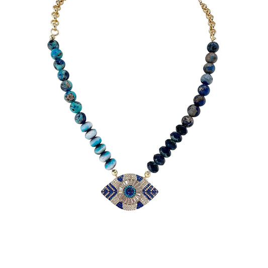 Patricia Mystic Magnet Necklace – Evil Eye Gemstone Chain