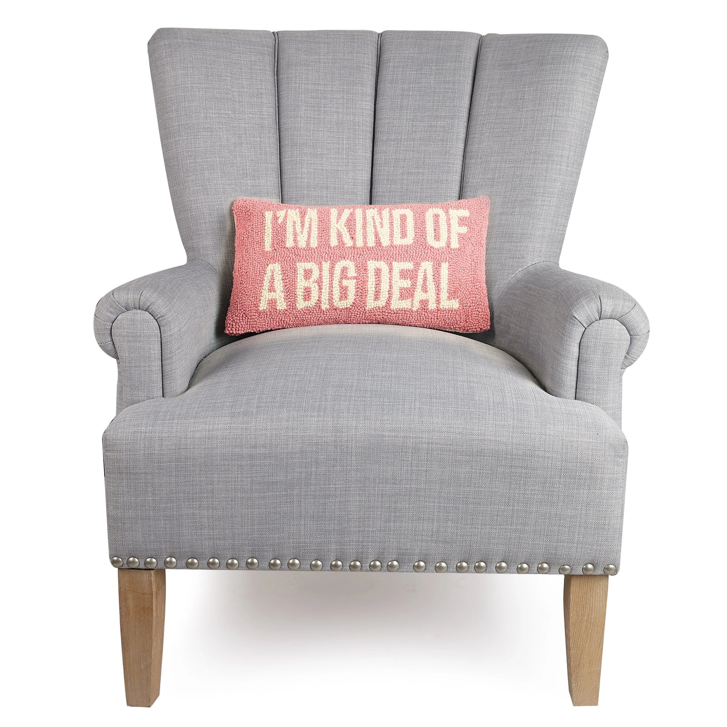 I'm Kind Of A Big Deal Hook Pillow Pink, Blue & Black