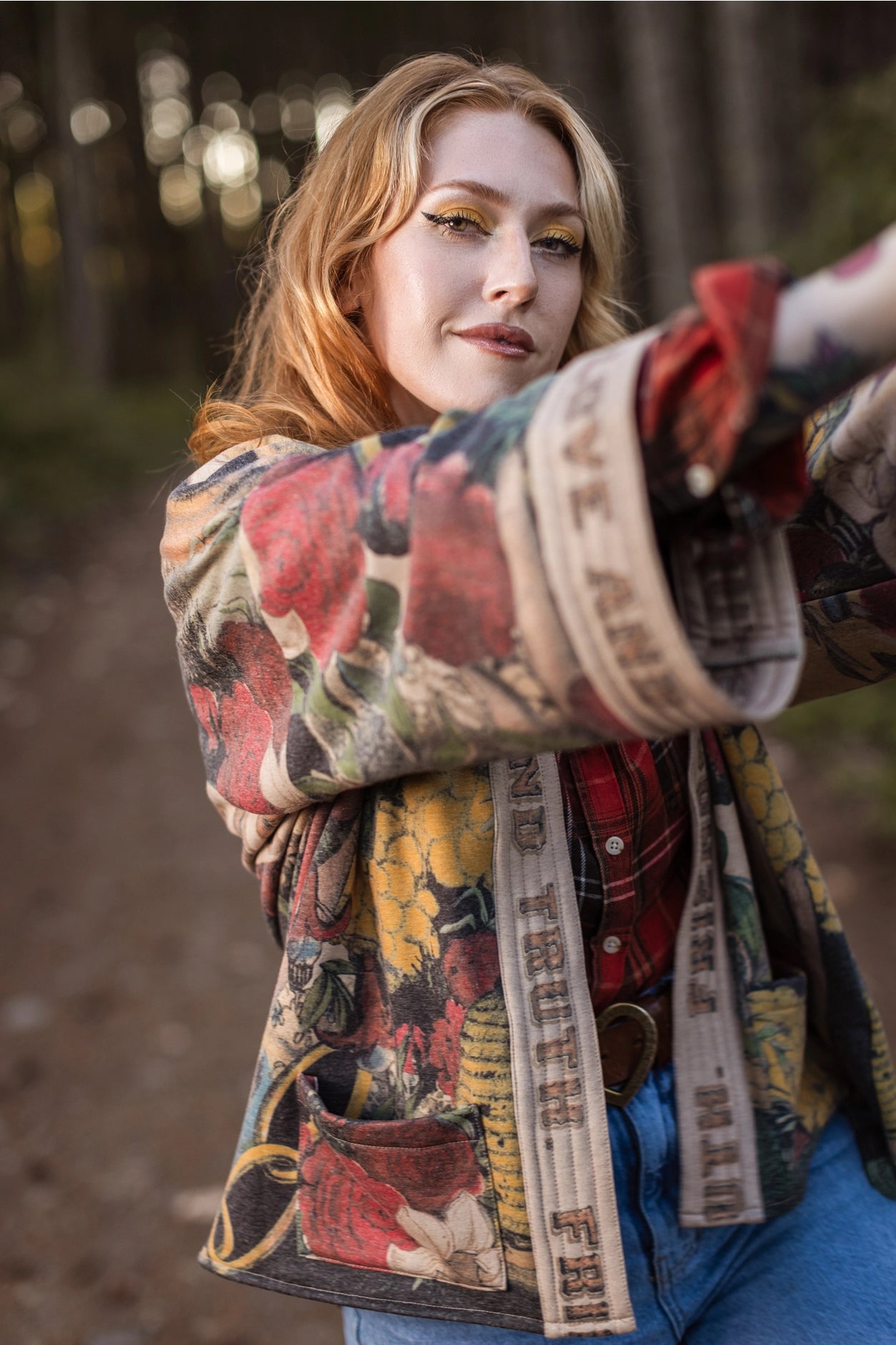 Friendship Love & Truth Fleece Cottage Cardigan Jacket