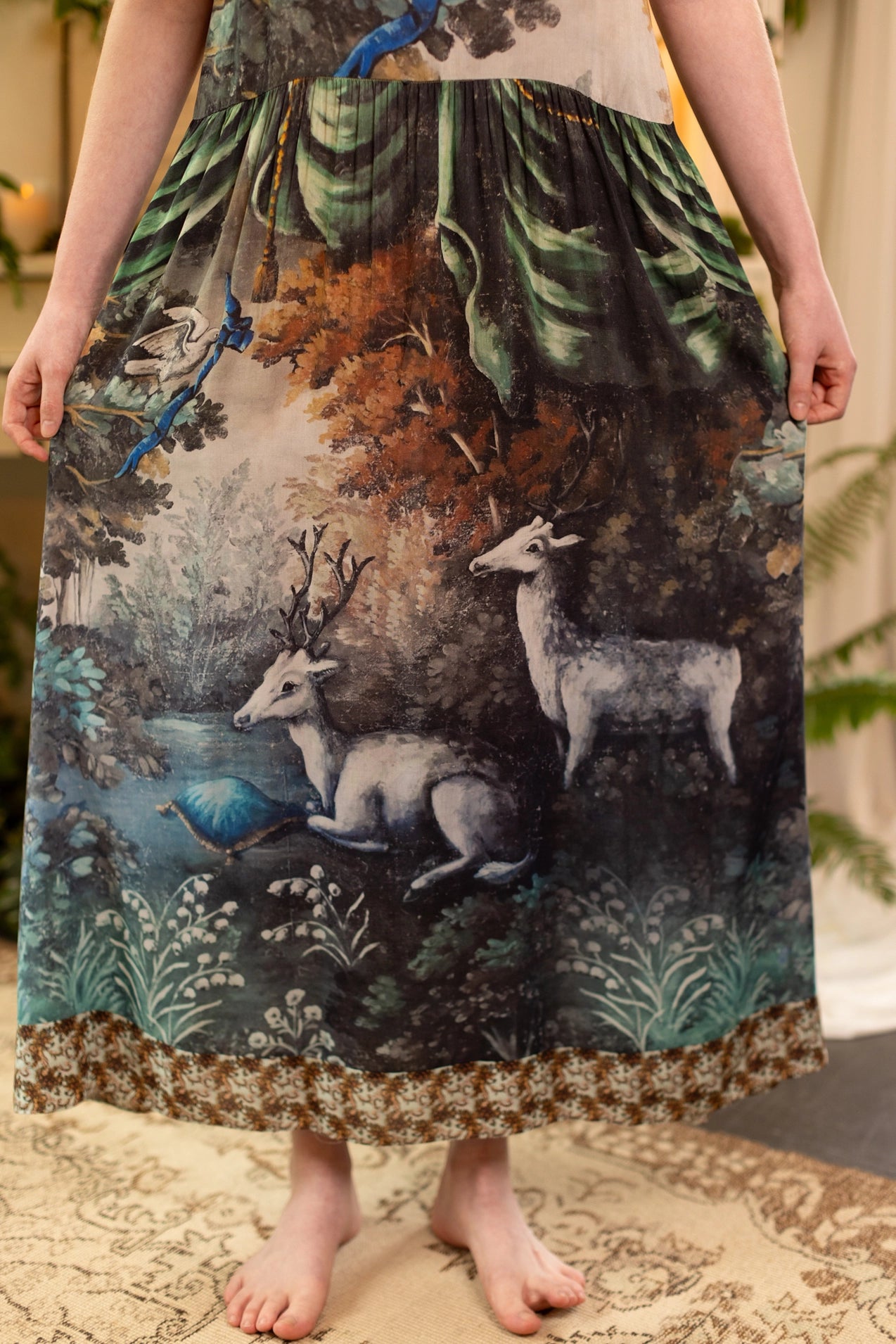 Market Of Stars Theatre of Dreams Bohéme Bamboo Slip Dress with Deer - Preorder Ships August 1 - 30th