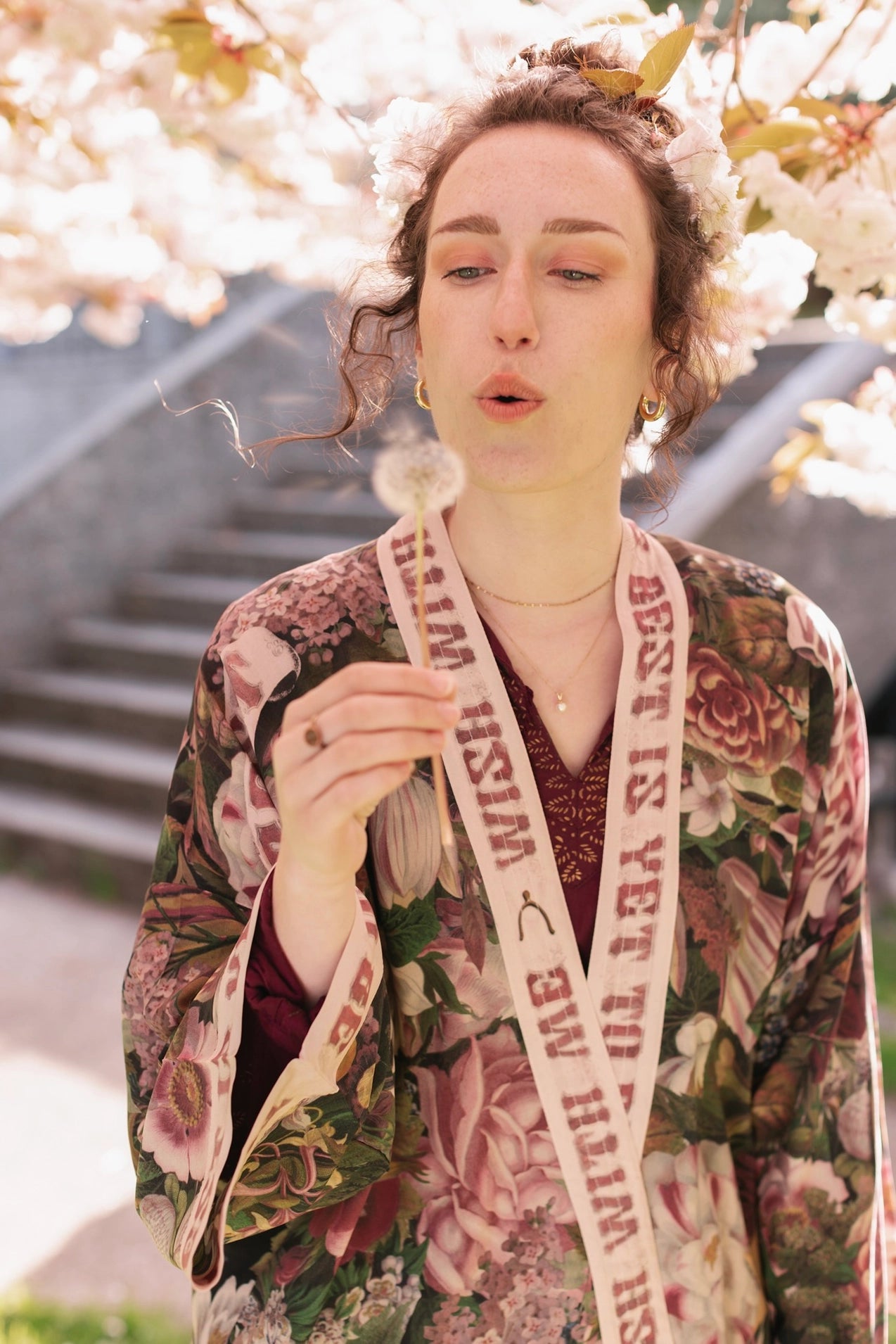 Make A Wish Floral Cropped Bamboo Kimono w/ Good Luck Charms Pre-Order Ships February 2025