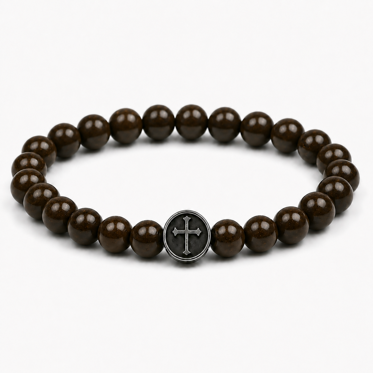 Bronzite Cross Bracelet